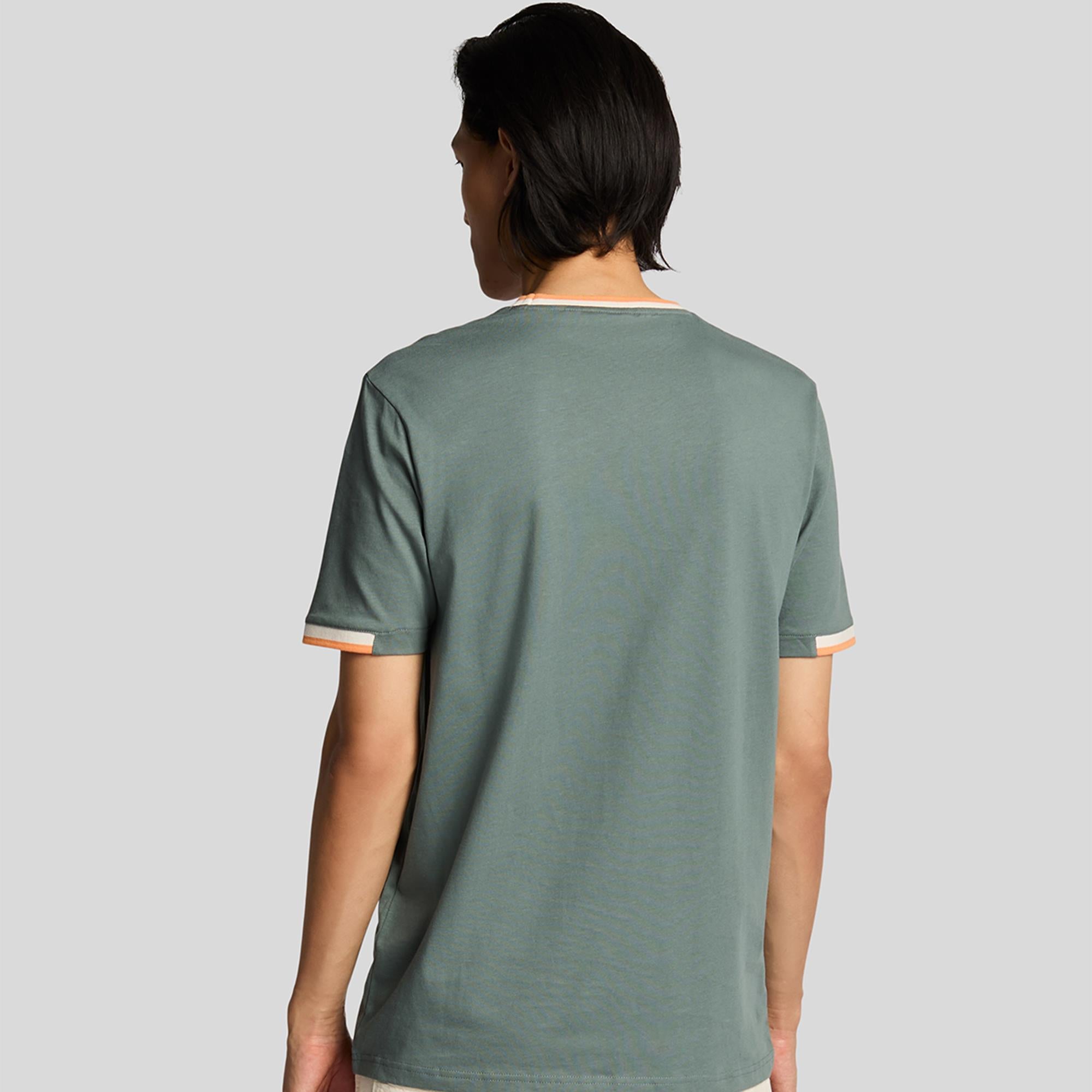 Lyle & Scott Half Tipped T-Shirt Green Mercurial